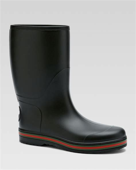 gucci rubber rain shoe mens|gucci men tie up boots.